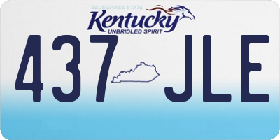 KY license plate 437JLE