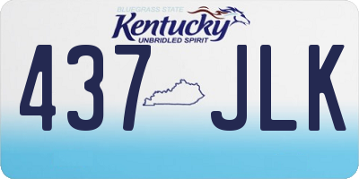 KY license plate 437JLK