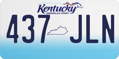 KY license plate 437JLN