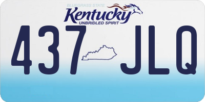 KY license plate 437JLQ