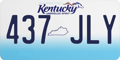 KY license plate 437JLY