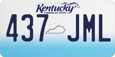 KY license plate 437JML
