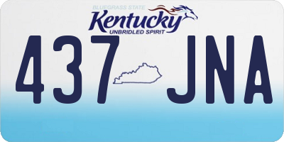 KY license plate 437JNA
