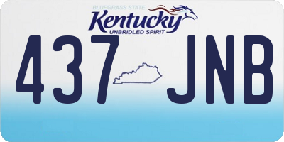 KY license plate 437JNB