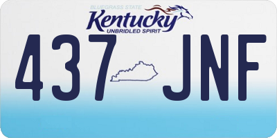 KY license plate 437JNF