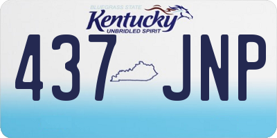 KY license plate 437JNP
