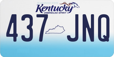 KY license plate 437JNQ