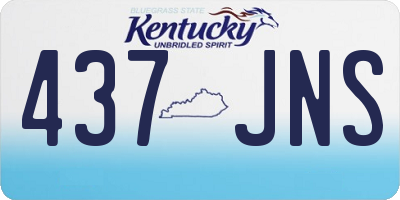 KY license plate 437JNS