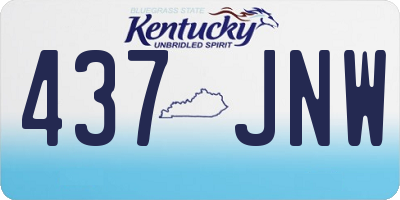 KY license plate 437JNW