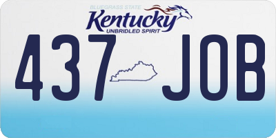 KY license plate 437JOB