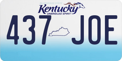 KY license plate 437JOE