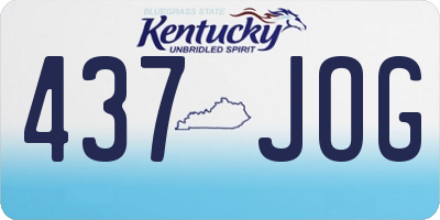KY license plate 437JOG