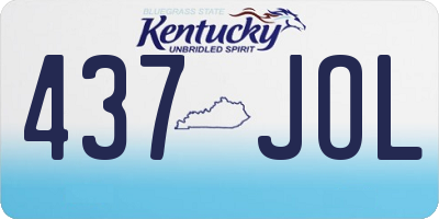 KY license plate 437JOL