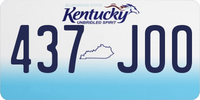 KY license plate 437JOO