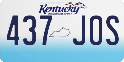 KY license plate 437JOS