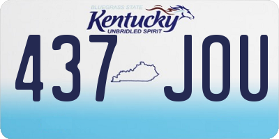 KY license plate 437JOU