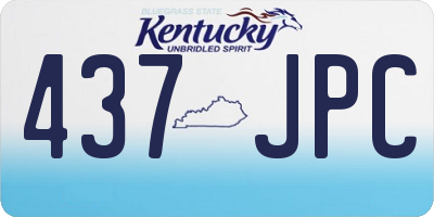 KY license plate 437JPC