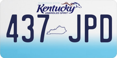 KY license plate 437JPD