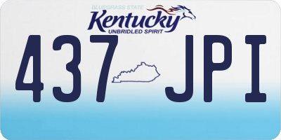 KY license plate 437JPI