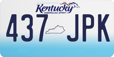 KY license plate 437JPK