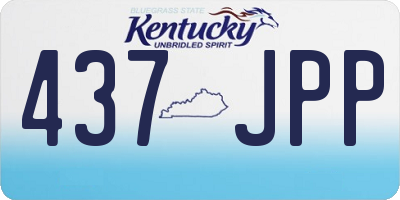 KY license plate 437JPP