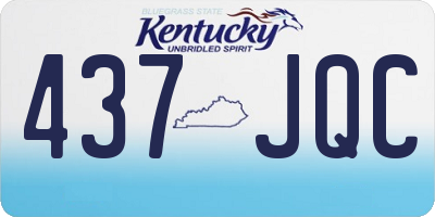 KY license plate 437JQC