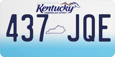KY license plate 437JQE