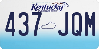 KY license plate 437JQM