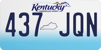 KY license plate 437JQN