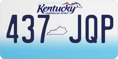 KY license plate 437JQP