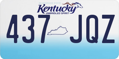 KY license plate 437JQZ
