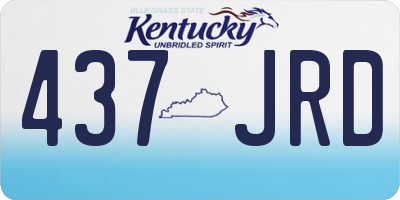 KY license plate 437JRD