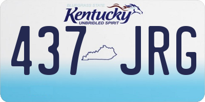 KY license plate 437JRG