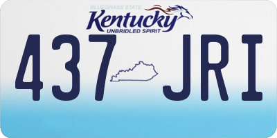 KY license plate 437JRI