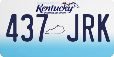 KY license plate 437JRK