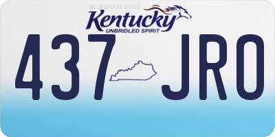 KY license plate 437JRO