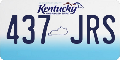 KY license plate 437JRS
