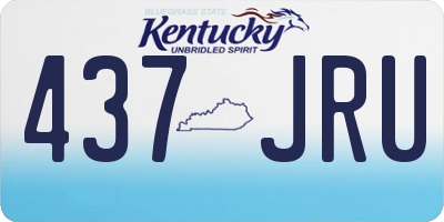 KY license plate 437JRU
