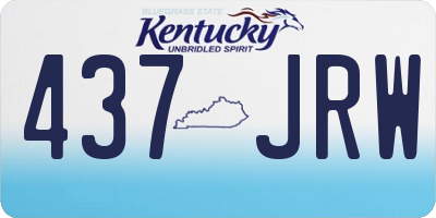 KY license plate 437JRW