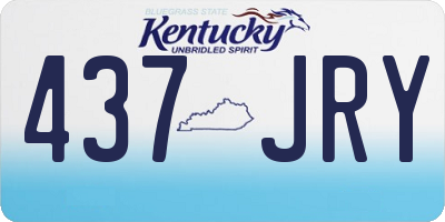 KY license plate 437JRY