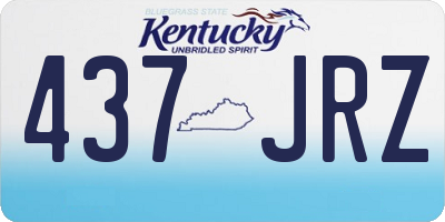 KY license plate 437JRZ