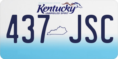 KY license plate 437JSC