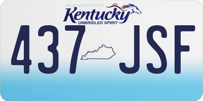 KY license plate 437JSF