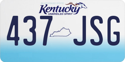 KY license plate 437JSG