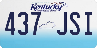 KY license plate 437JSI