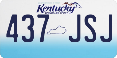 KY license plate 437JSJ