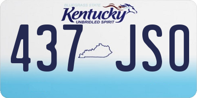KY license plate 437JSO