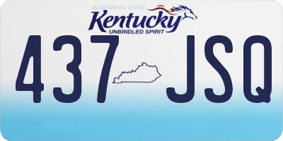 KY license plate 437JSQ