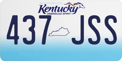 KY license plate 437JSS