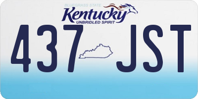 KY license plate 437JST